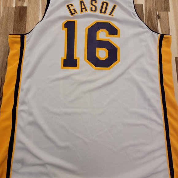 *RARE* LA Lakers - Pau Gasol - Alternate White - Adidas Swingman Jersey (XL) - Picture 4 of 4